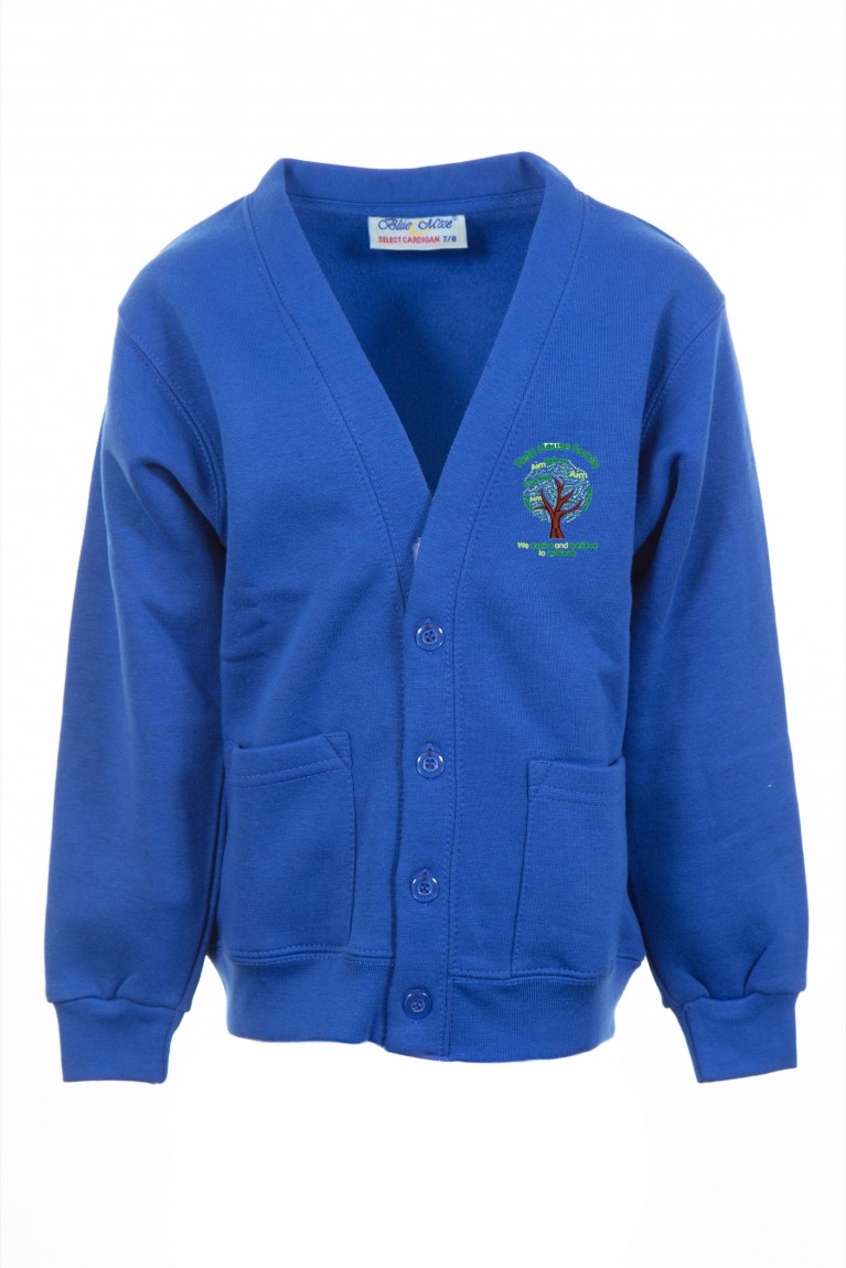 Royal blue clearance cardigan school